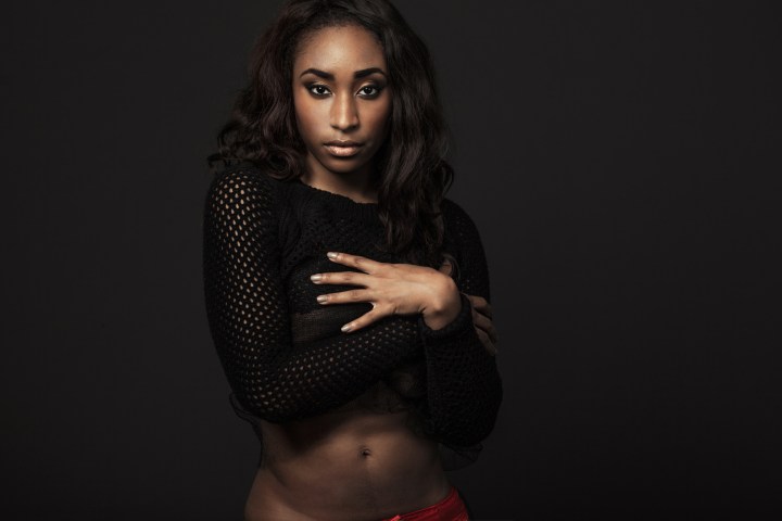 Beautiful African-American fashion model.